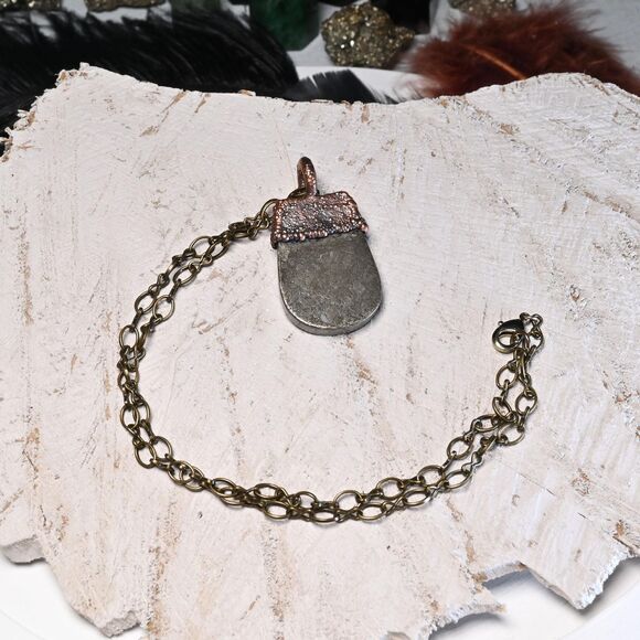 Electroformed Copper Pyrite Pendant - Picture 5 of 6